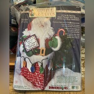 Dimensions Christmas Bottle Buddies Craft Kit - Red, Green, White